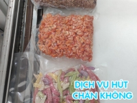 Hút chân không tôm khô